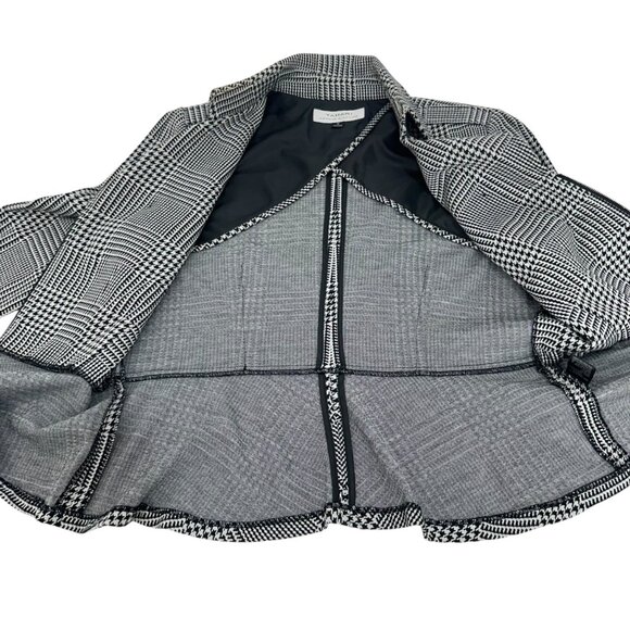 Tahari Arthur S. Levine Womens Military Buttoned Plaid Jacket Size 12 Zip Front - Picture 9 of 11